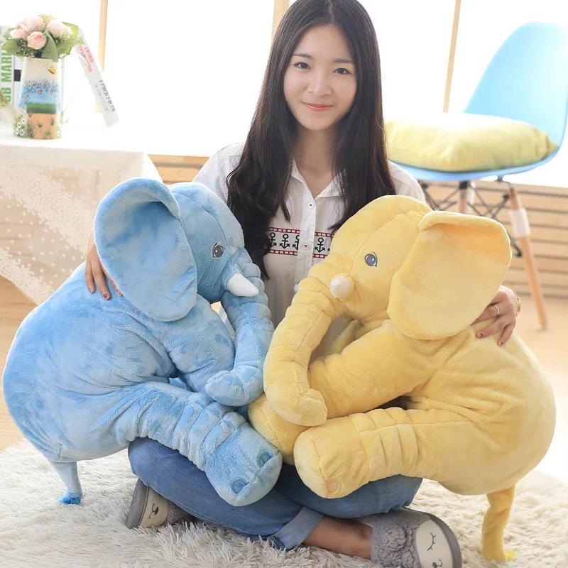 Baby Plush Soft Long Nose Elephant Sleep Pillow Kids Lumbar Cushion Toys Gifts