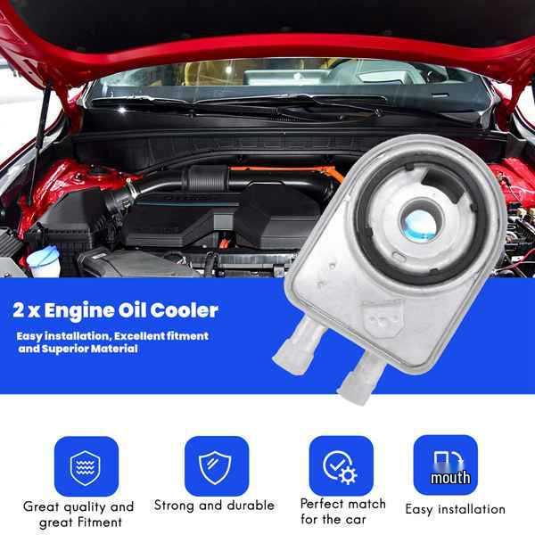 Білий Металевий Охолоджувач Масла Двигуна Автомобіля (2 шт) для Kia Optima