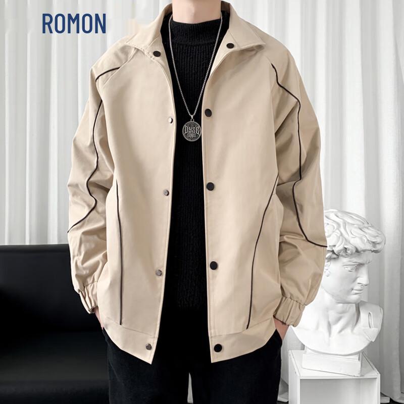 

Romon Men s Patchwork Workwear Short Jacket 3XL