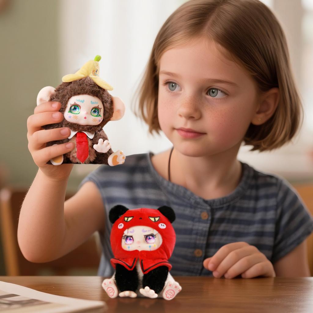 Cute Vinyl Plush Figures, Take A Of Bear Series Plush Doll, Kawaii Collectible Toys Figure Mystery Box For Birthday Gifts, Single Box