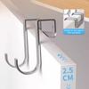 Over Cabinet Door Hook Stainless Steel Door Hanger for Closet Kitchen Cabinet Wardrobe Dorm Bathroom