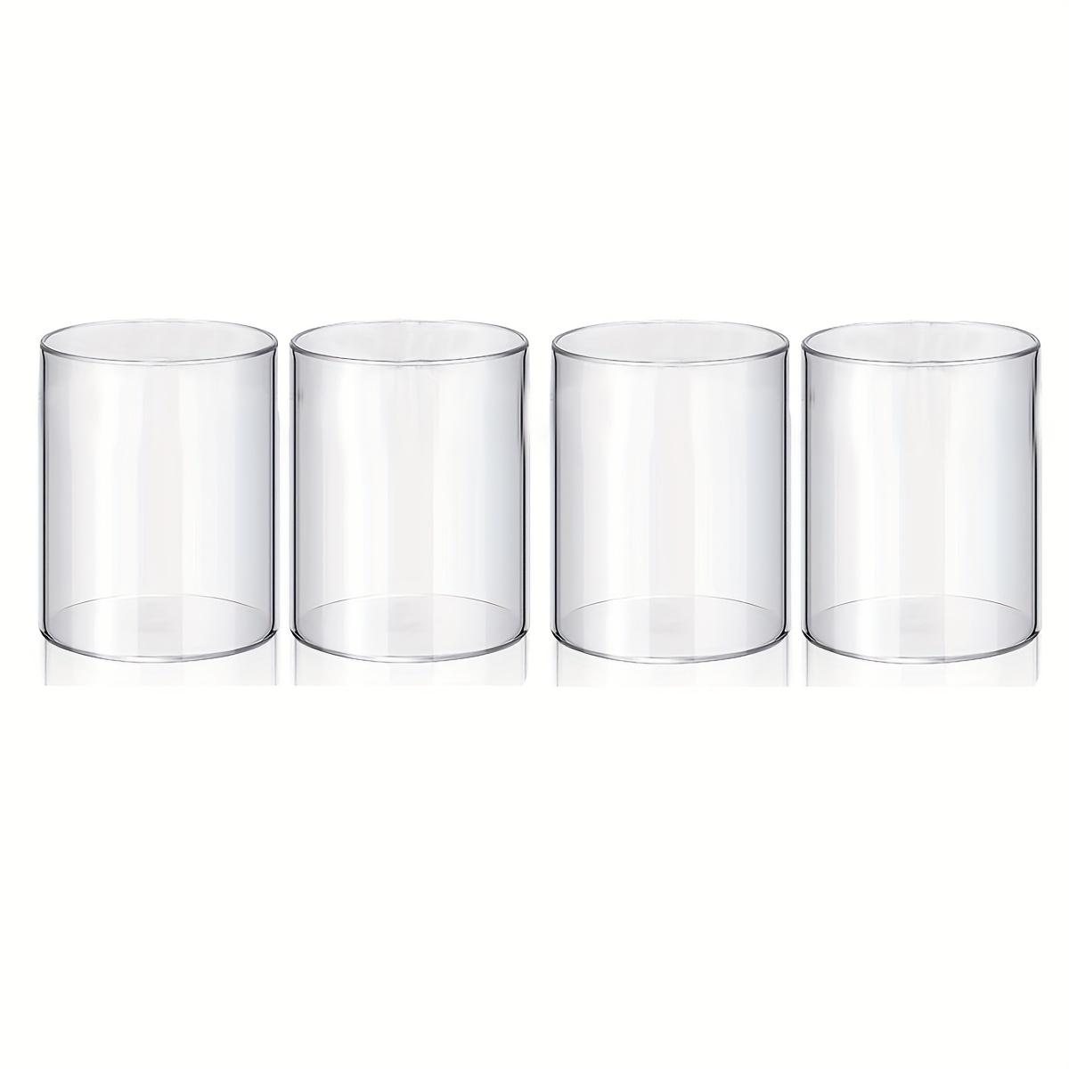 6/4 шт. Пластиковая цилиндрическая ваза Акриловая цилиндрическая ваза Маленький прозрачный контейнер для цветов Подсвечник-стакан Круглый широкий контейнер