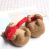 Brown Bear Pendant Keychain Felt Animal Charm Keyring Stylish Backpack Ornament Fashionable Accessory for Bags and Keys