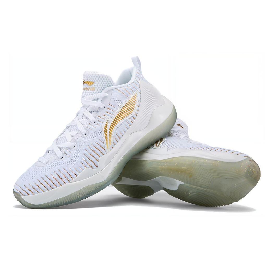 Li Ning YuShuai 11 Basketball Shoes Men's Low top White/Gold ABAM107-W