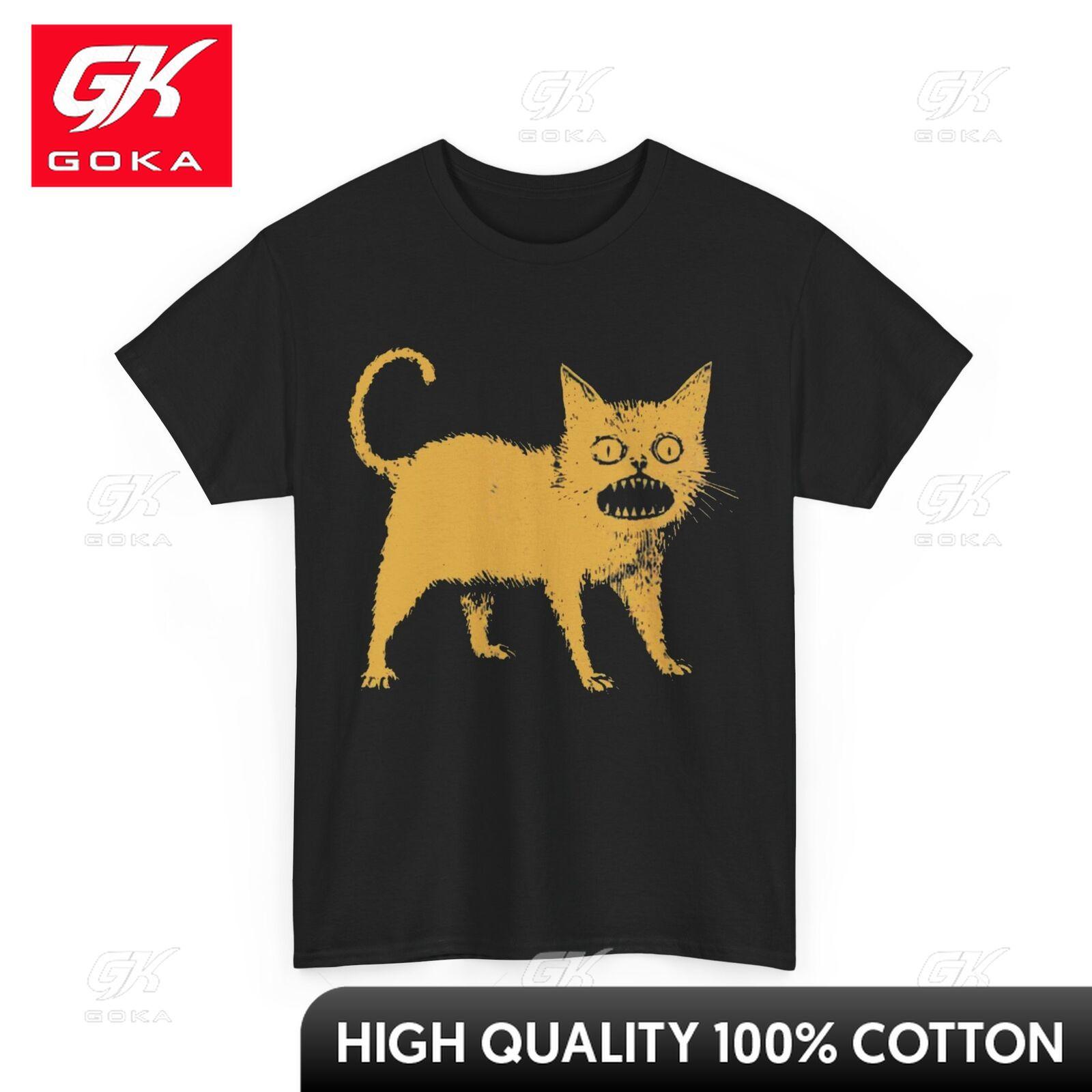 Japanese Cat Shirt Horrible Japanese Cat Anime Cat Adorable Breathable Cotton Graphic Tee Summer Casual S