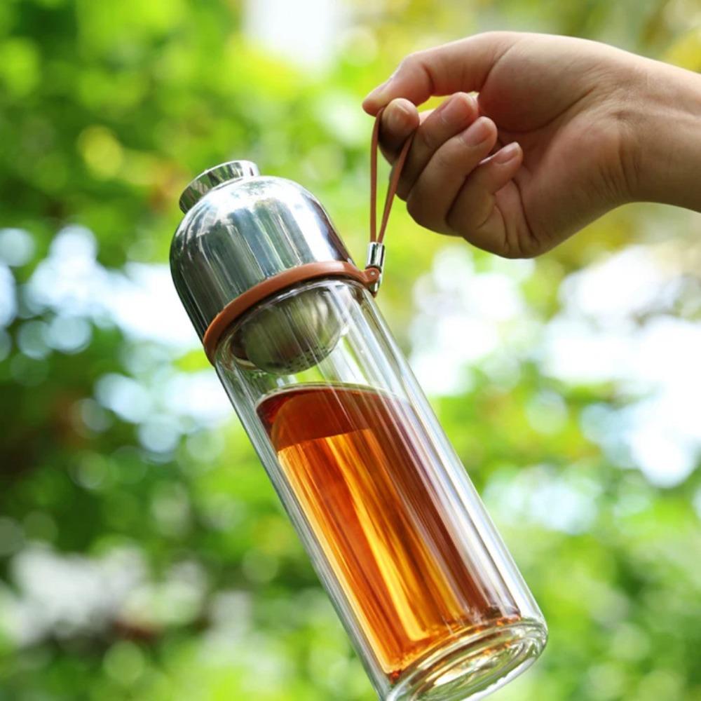 SAMADOYO-Tea Separator, Heat-Resistant Glass Brewing, Tea Filtration, Portable Cup, Outdoor, Travel, Vehicle Water Cup