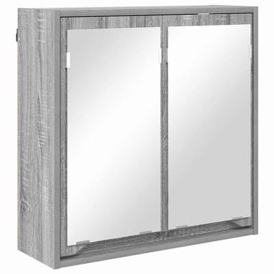 Bathroom Mirror Cabinet with Door Grey Sonoma 60 X 20 X 60 Cm