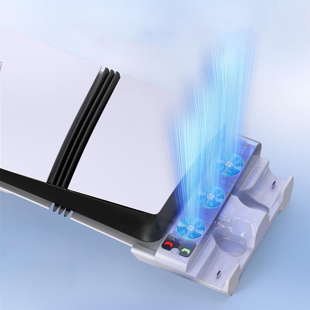 PS 5 Pro/PS 5 Slim Multi-Function Cooling Base Gaming Controller Docking Station Charging Accessories