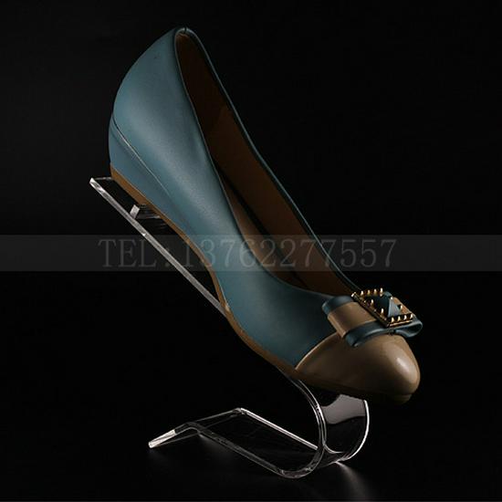 Acrylic Shoe Rack Display Stand for Women's Shoes - Transparent Plastic Holder