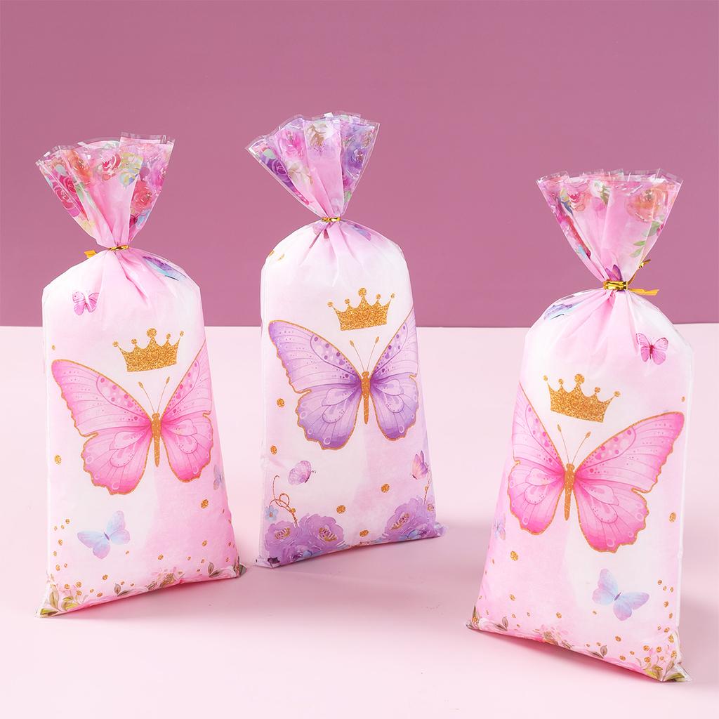 Butterfly Candy Bags Gift Packing Biscuit Bags Butterfly Birthday Party Decor Kids Wedding Birthday Party Supplies Baby Shower