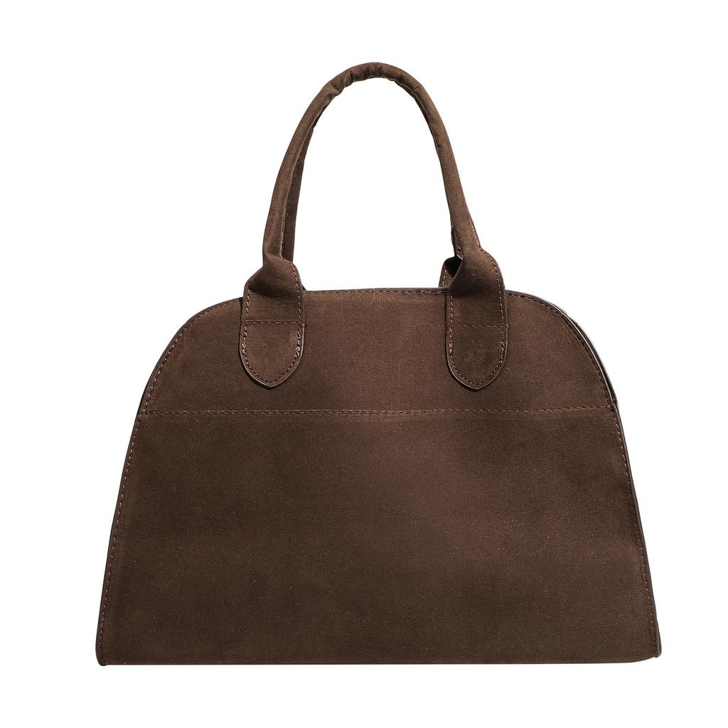 Retro Suede Briefcase Bag Women's Autumn and Winter New High-end Texture Fashion Light Luxury Commuter Portable Tote Bag