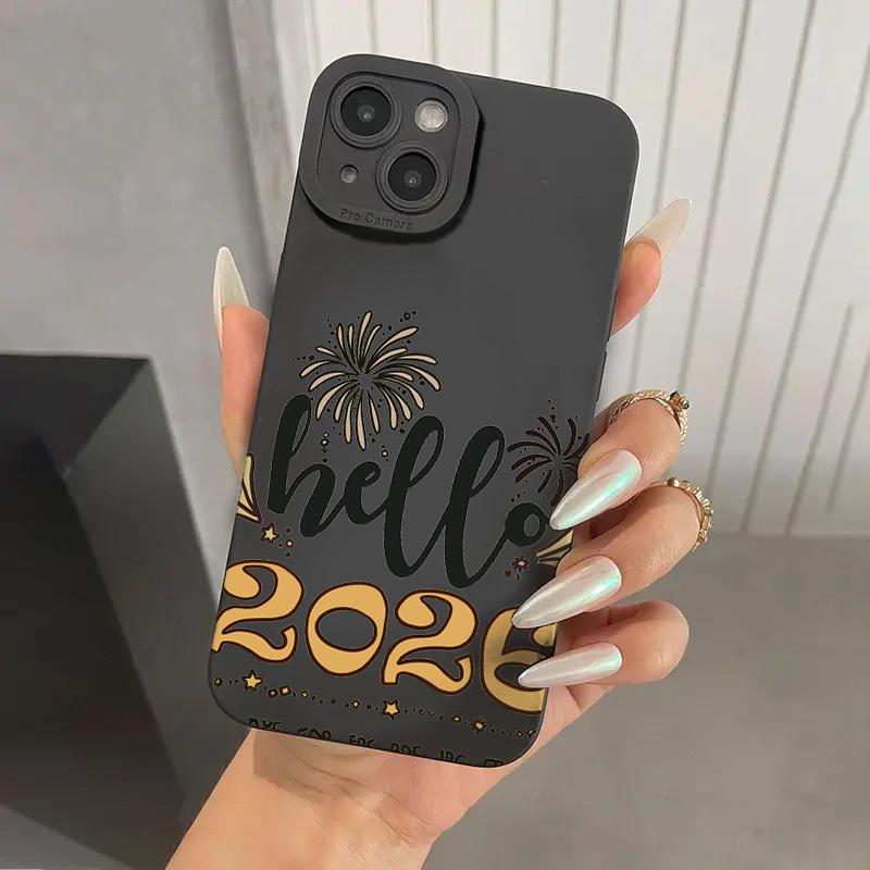 New Year 2026 Pattern Phone Case for Samsung Galaxy S25 S24 S23 S22 S21 FE Plus FE Ultra A15 A16 A35 A56 A53 A55 A06 5G Cover Galaxy A15 5G