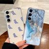 Pink Leopard Phone Case For Samsung Galaxy A56 A16 A17 A07 A06 A37 A57 A32 A22 A26 A36 Marble Artistic Transparent Clear Cover