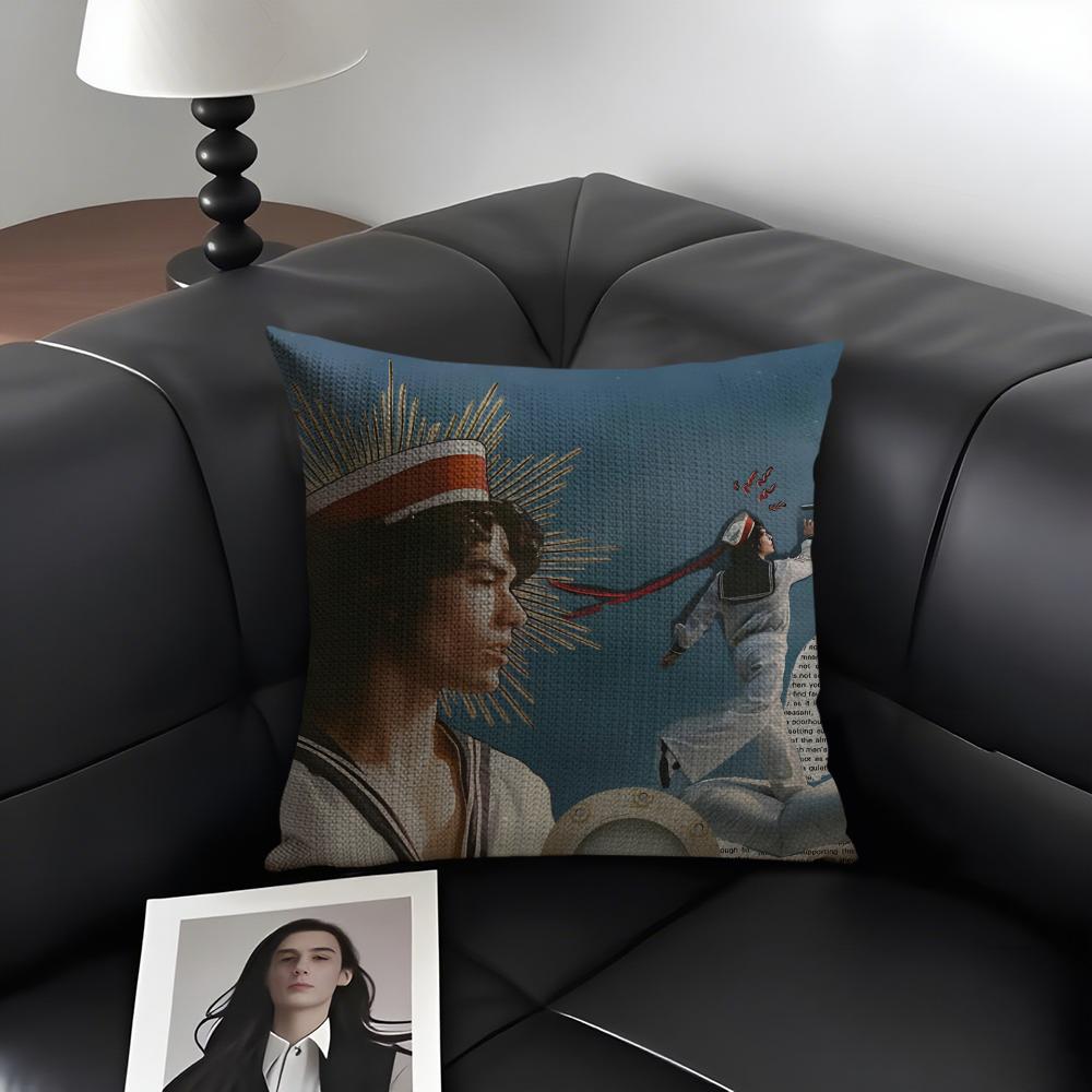 C-Conan Gray Wishbonee Sänger Kissenbezug Natürlicher Leinen Bio-Stoff Beidseitiger Druck Sofa Heimdeko Geschenk Kissenhülle