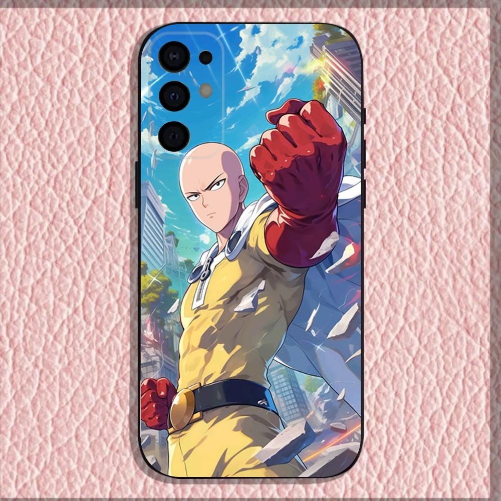 One P-Punch Man Saitama Phone Case For Samsung S25,S24,S21,S22,S23,S30,Ultra,S20,Plus,Fe,Lite,Note,10,9,5G Black Cover