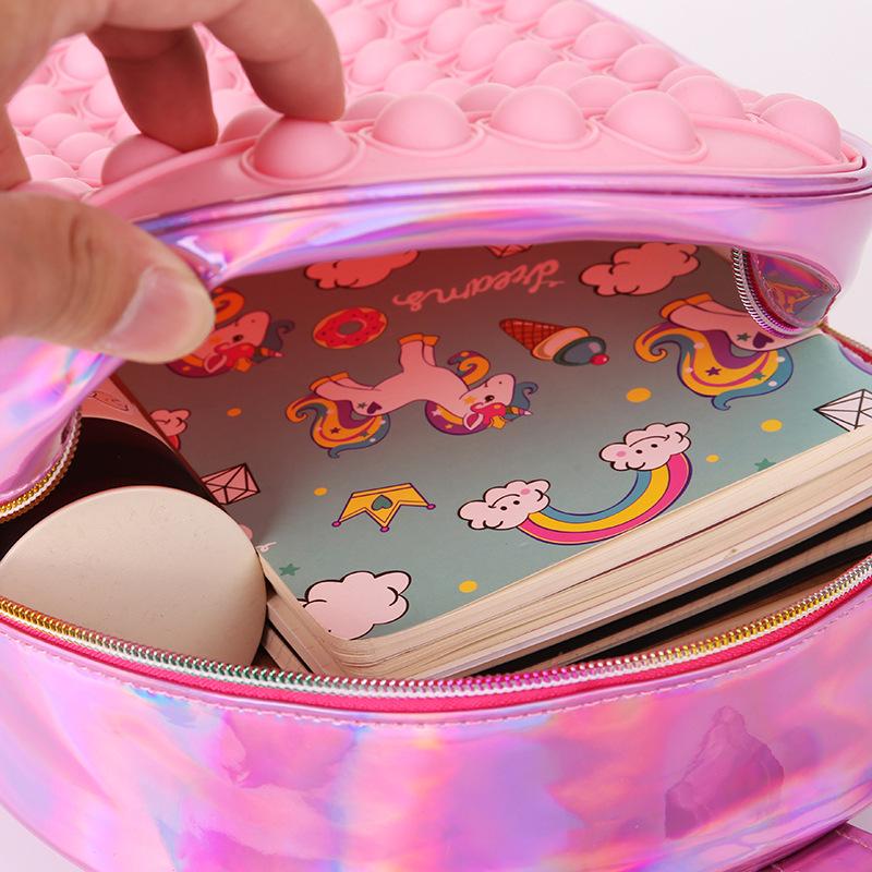 Backpack Mouse Buster: Decompression Bubble Fun Silicone Schoolbag for Kids