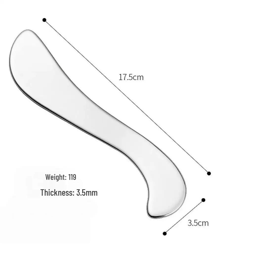 Heart-Shaped Stainless Steel Gua Sha Board for Facial Firming and Lifting Massage – Large Size, Multifunctional Fascia Tool.