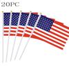 50pc USA Stick Flag, American US 14x21cm HandHeld Mini Flag Ensign 30cm Pole United States Hand Held Stick Flags Banner In Stock
