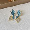 Elegant Zircon Flower and Pearl Stud Earrings - High-End Niche Design