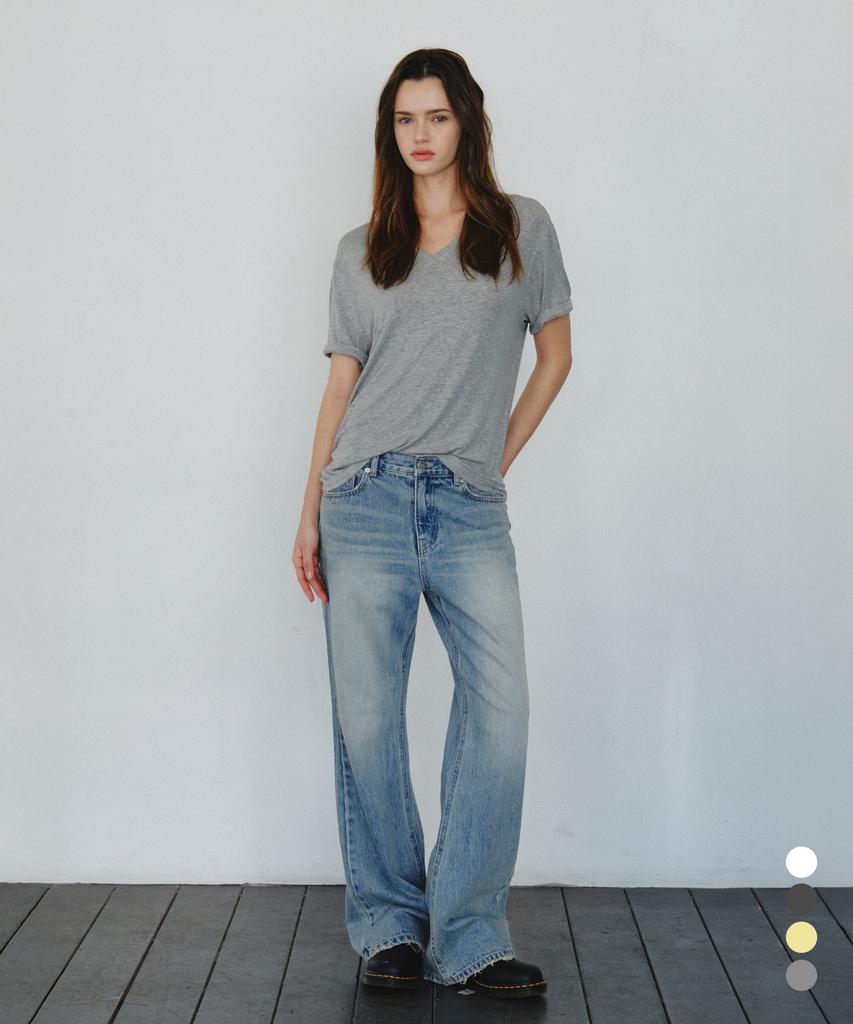 CITTA Daily Soft Touch Vneck Tee_Ctt3010(4Color)