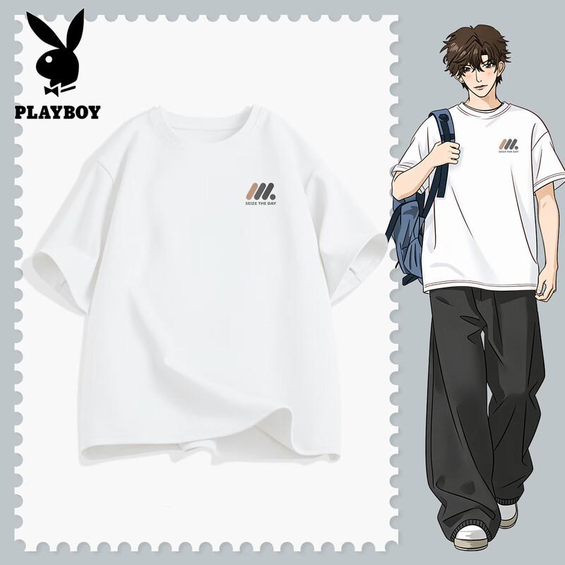 PLAYBOY Men s Pure Cotton Short-Sleeve T-Shirt XL