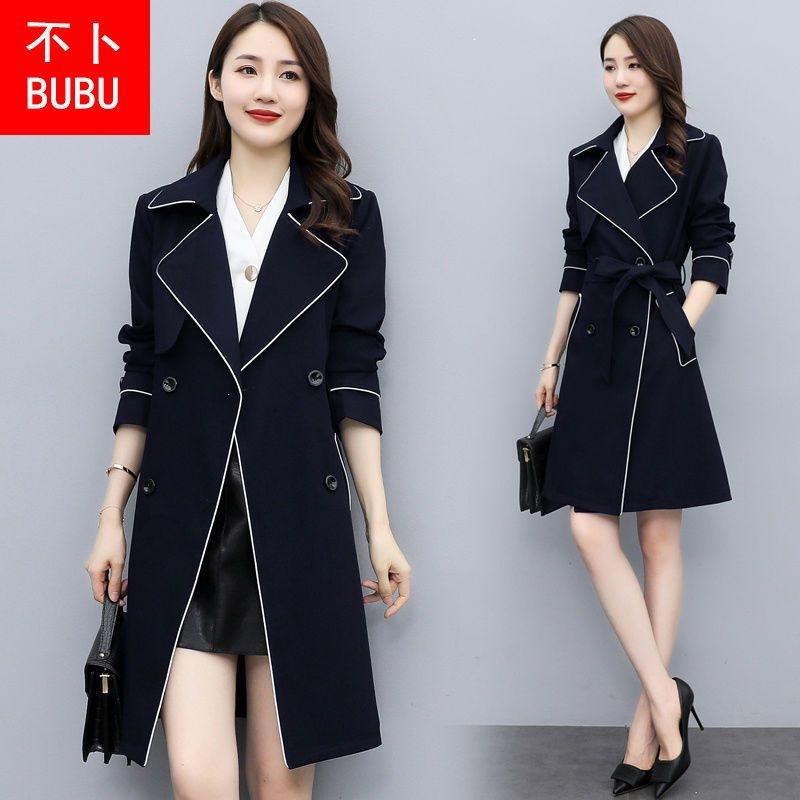 trench coat women's medium and long models, new models in spring and autumn, popular temperament, fashionable atmosphere, British style coat, women's