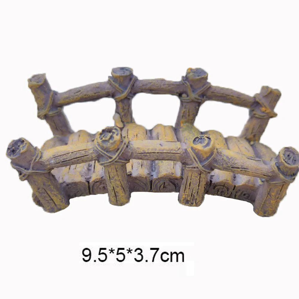 7 Styles Miniatures Fairy Garden Decoration Micro Landscapes DIY Resin Craft Grassland Bridge Pool Accessories