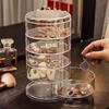 360-degree Rotating Transparent Jewelry Box, Multi-layer Jewelry Box, Dust-proof Finishing Shelf, Jewelry Necklace Storage Box