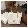 Women's Retro One-Shoulder Lace Hollow Handbag - Large Capacity, Light Luxury Vacation Tote