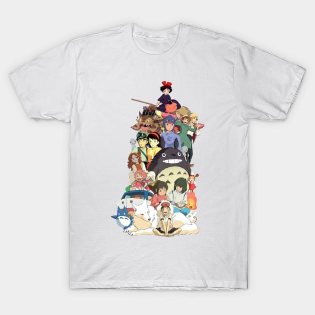

Unisex Fashion TShirt Ghibli Group Photo Print TShirt Plus Size S-5XL T-Shirt 100%Cotton Tops O Neck Short Sleeve Tees S белый