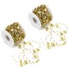 2 Peças ABS Estrela de Cinco Pontas Pérolas Contas Cordão para Casamento Buquê de Noiva Decoração de Natal(Ouro