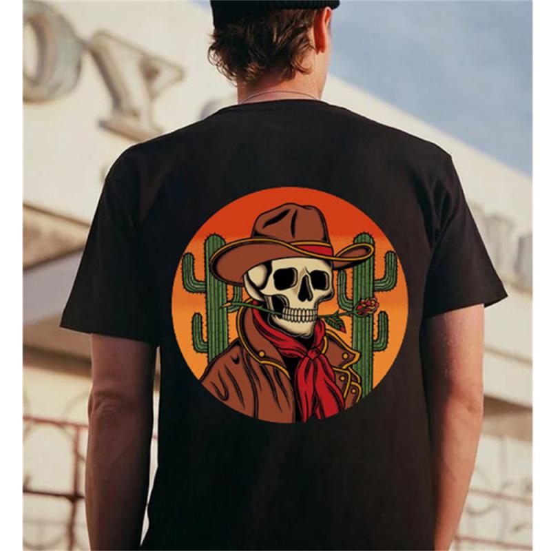 Fashion 3D Trend Skull Pattern Printed Men's T Shirt Round Neck Loos Tops Breathable Comfortable Summer Oversized Clothing