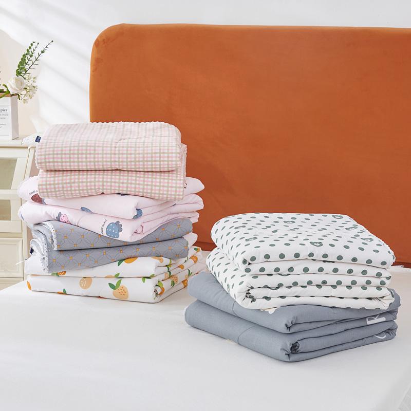 New Gauze Cotton Cool Summer Quilt 1pc Single Bed Double Bed Is Machine Washable, Light and Breathable