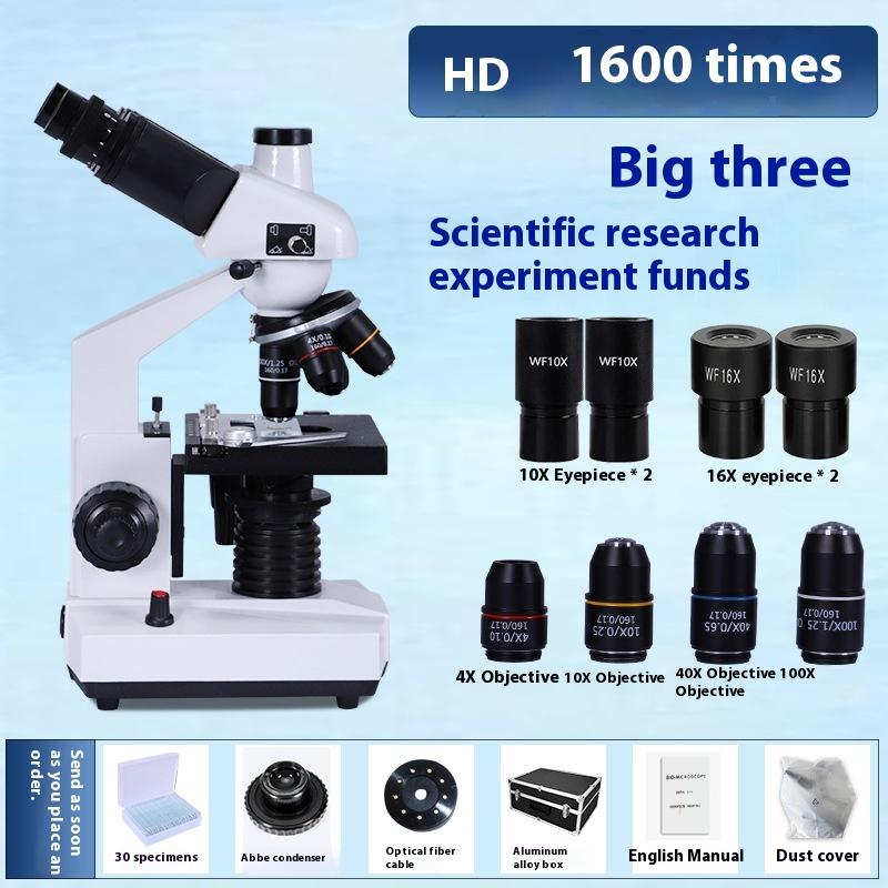 Binocular Electron Microscope Laboratory Research Microscope Maintenance Beauty Electronic Magnifying Glass