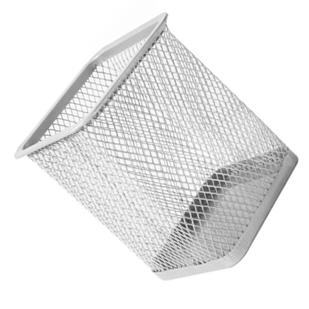 Pen Holder Rustproof Metal Pencil Holder Breathable Mesh Pen Holder Cup for Office Dormitory Library