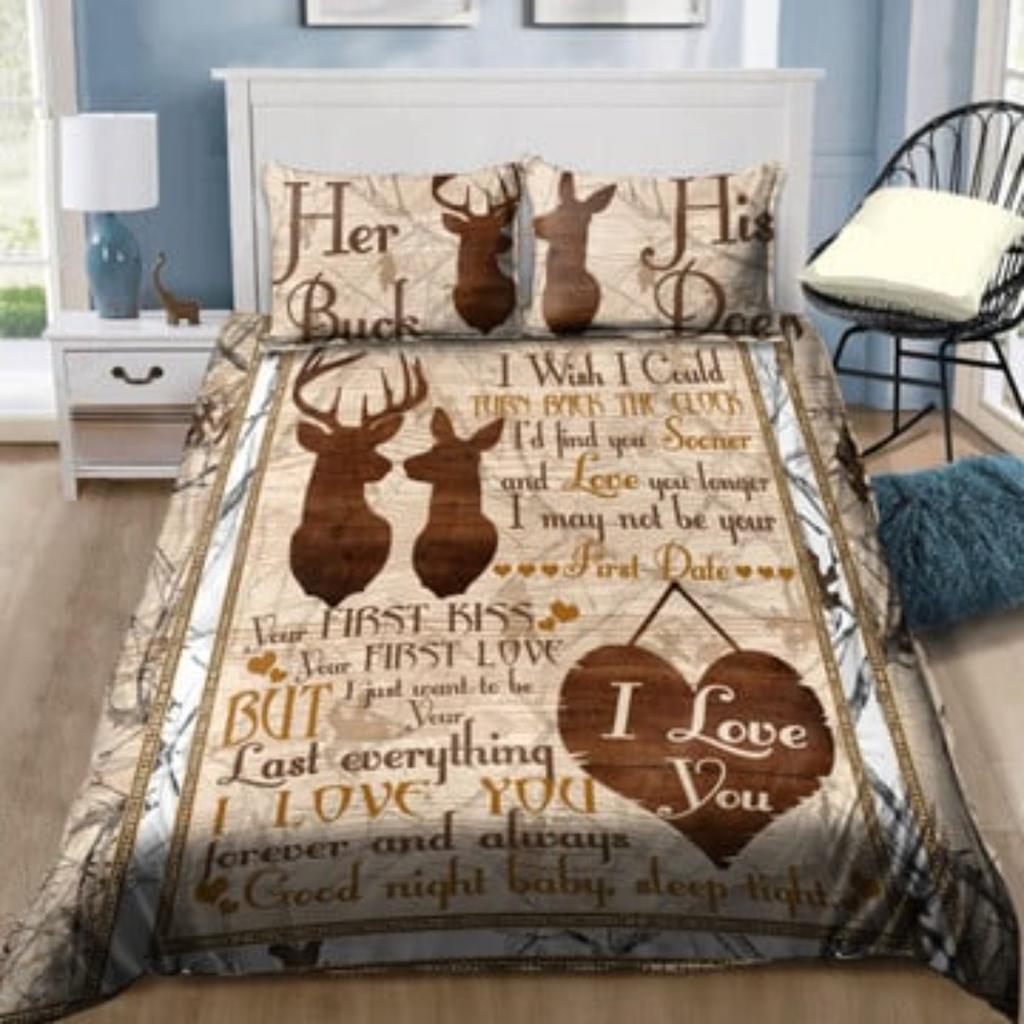 Bettbezug-Set Tmarc Tee Deer Lovers: Romantisches Bettwäscheset Heimtextilien