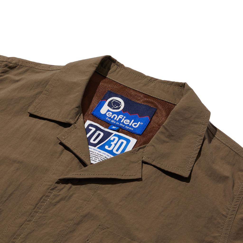 PENFIELD Cn Open Collar Half Shirt Dress Beige_Fr2Ws50F