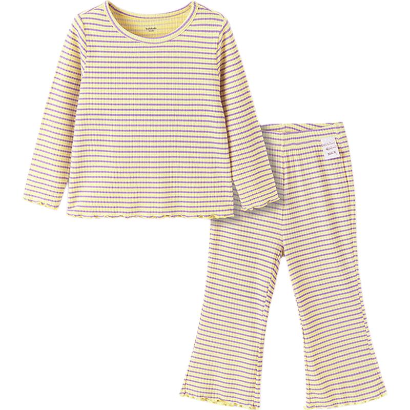 BalabalaOne Kids' Fall Anti-Bacterial Striped Pajama & Loungewear Set