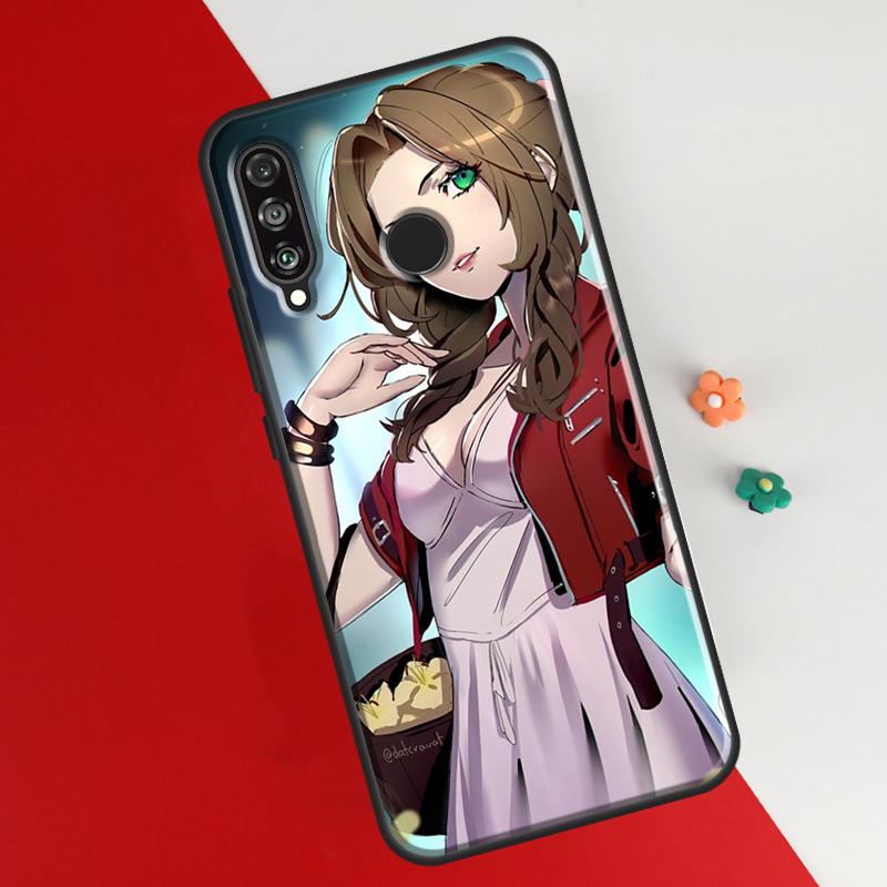 Aerith Gainsborough Final Fantasy Case For Huawei P50 Pro P20 P30 P40 Lite P Smart 2019 Nova 9 5T Cover For Honor 50 8X 9X