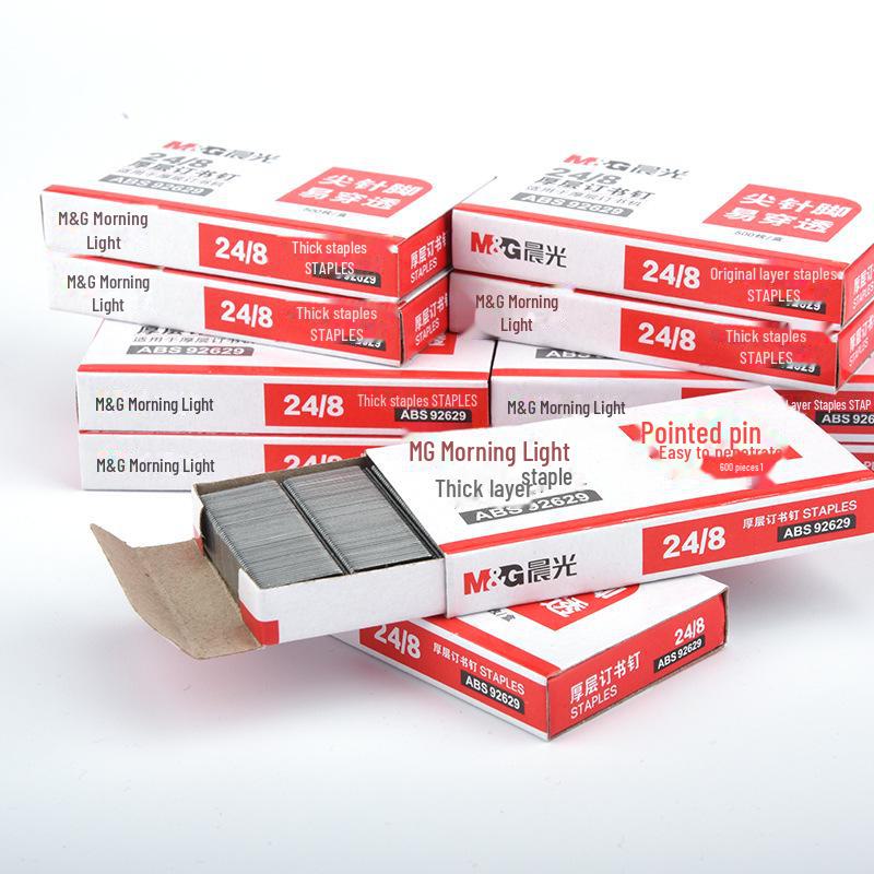 Thickened 24/8 Staples, 50-page Capacity, Jam-resistant for ABS92629 Staplers