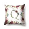 Polyester Pillowcase American Retro Flower Plant 26 English Letter Cushion Cover Car Pillowcase