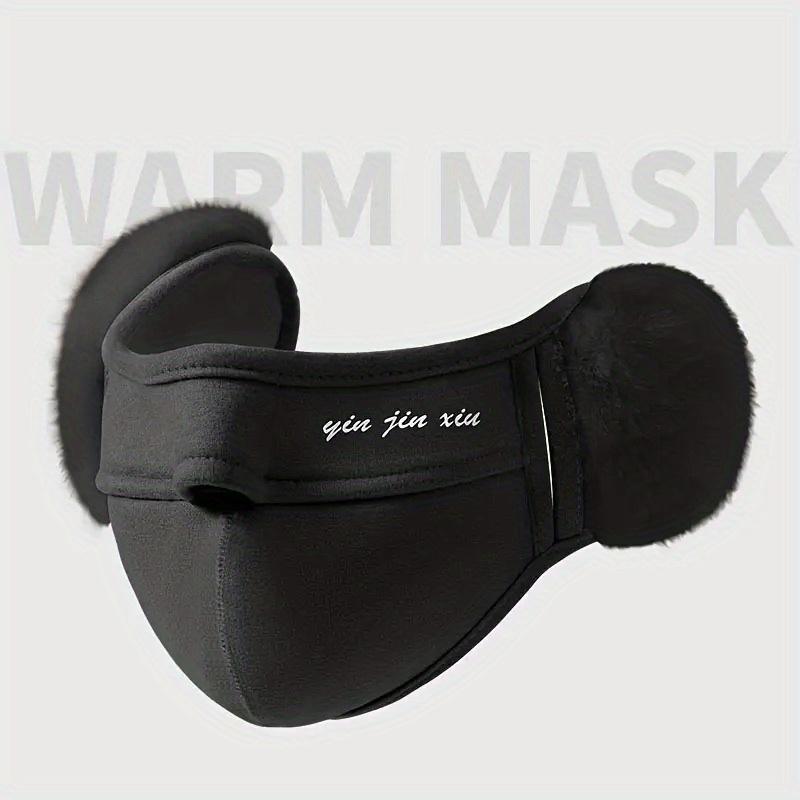 Winter Face Mask Windproof Warm Plush Lined Earmuffs Mask Anti-Cold Thermal Dustproof Women Men Breathable Cycling Earflap Mask