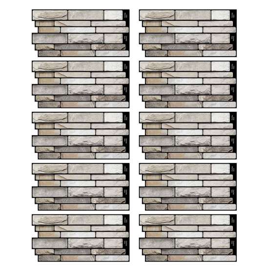 Wall Renovation Stickers Peel And Stick Backsplash, 3D Brick Panels, Self Adhesive Heat Resistant Stove Cover Tile, Faux Stone Wallpaper, On