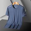 Ice Silk Cool Short Sleeve T-shirt Men's Half Sleeves Plus Size Fitness T-shirt Top