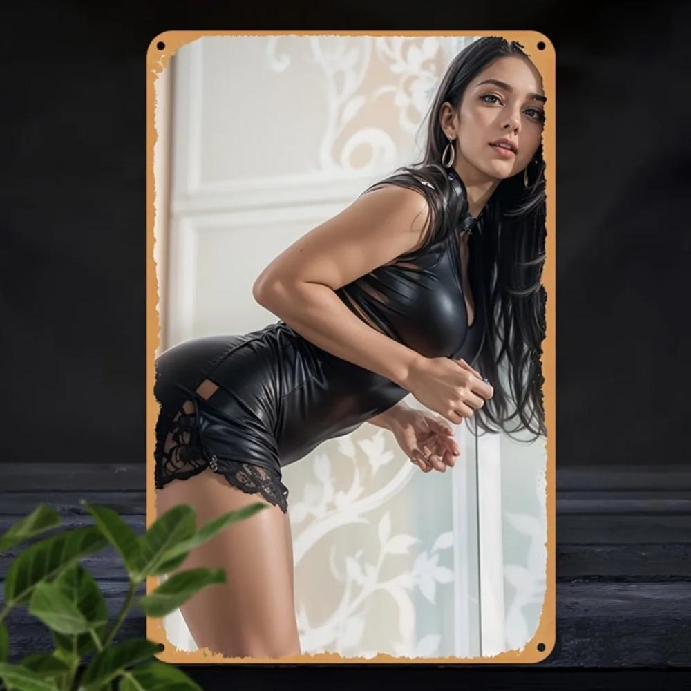 Vintage Metal Cave Man Sign Rustproof Aluminum Wall Art 12x8 Inch Garage Home Office Decor