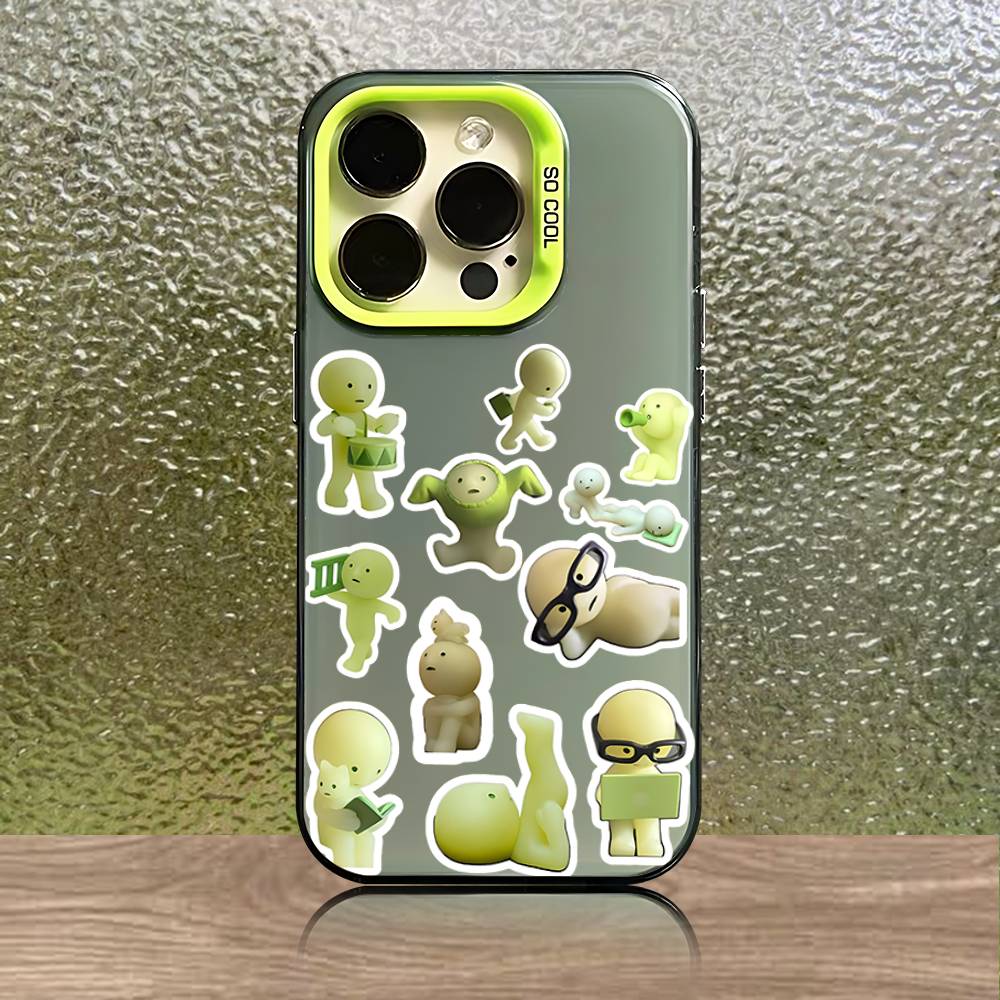 

Чехол для телефона для iPhone 16,15,14,13,12,11,Pro,XS,Max,Plus,Mini,SE Зеленый S-Smiski Конфетный Матовый Ударопрочный Чехол iphone15plus