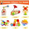 Wooden Tool Set Montessori Toys for 2 3 4 5 Year Old Boy, 29Pcs Stem Toys Toddler Educational Toys Age 2-3, Tool Bench Pretend Play Construction