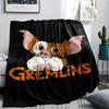 1PC Gremlins Print Flannel Blanket, High quality All Seasons, Home Decor, Warmth and Comfort, Perfect for Christmas Gifts