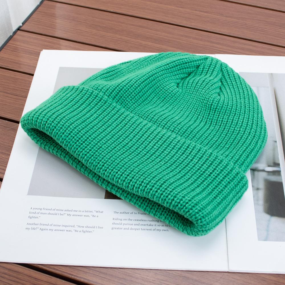 High quality solid color light board wool hat autumn and winter warm knitted hat men's and women's versatile ear protection hat windproof cold hat