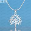 925 Sterling Silver Christmas Tree Pendant Necklace Fashionable Wedding Jewelry